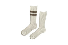 Load image into Gallery viewer, 【2024SS】ASIMMETRIC LINE LAME LOOSE SOCKS  GOLD,WHITE,SILVER,BLACK
