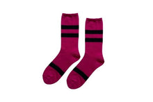 Load image into Gallery viewer, 【2023AW】3 LINE SOCKS  BLACK,GRAY,PINK,GREEN
