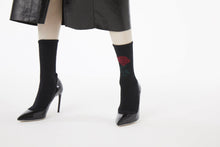Load image into Gallery viewer, ASYMMETRY ROSE SPORTS SOCKS BLACK,CAMEL

