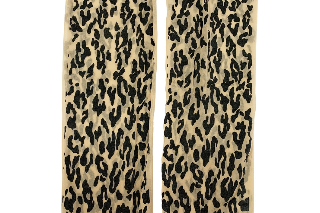 LEOPARD PRINTED STOCKING BLACK,RED