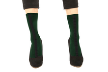 Load image into Gallery viewer, 30D LINED SOCKS BEIGExRED,GREEN×BLACK
