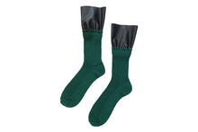 Load image into Gallery viewer, 【2022AW】FAUX LEATHER FRILL SOCKS CAMEL,GREEN,BLUE
