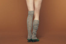 Load image into Gallery viewer, 【2022AW】MOHAIR KNEE-HIGH SOCKS BEIGE,GRAY,BLACK
