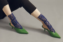 Load image into Gallery viewer, LACE×TULLE SOCKS GREEN,BLUE
